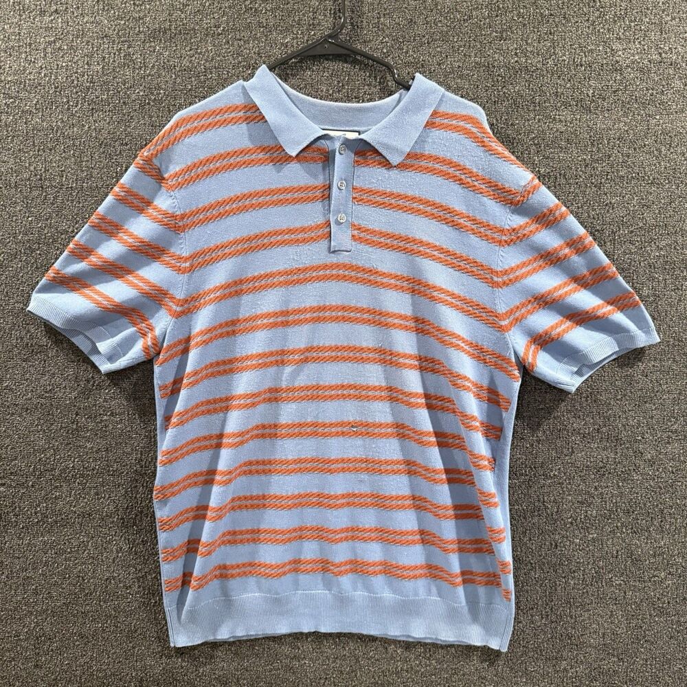 Riot Empire Men's XL Short Sleeve Polo Shirt Short Sleeve Blue